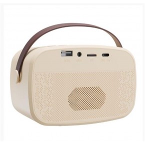 Mikado MD-57BT Endless 5W Bej TF + USB + AUX + BT Destekli 2 Wireless Karaoke Mikrofon 1200mAh