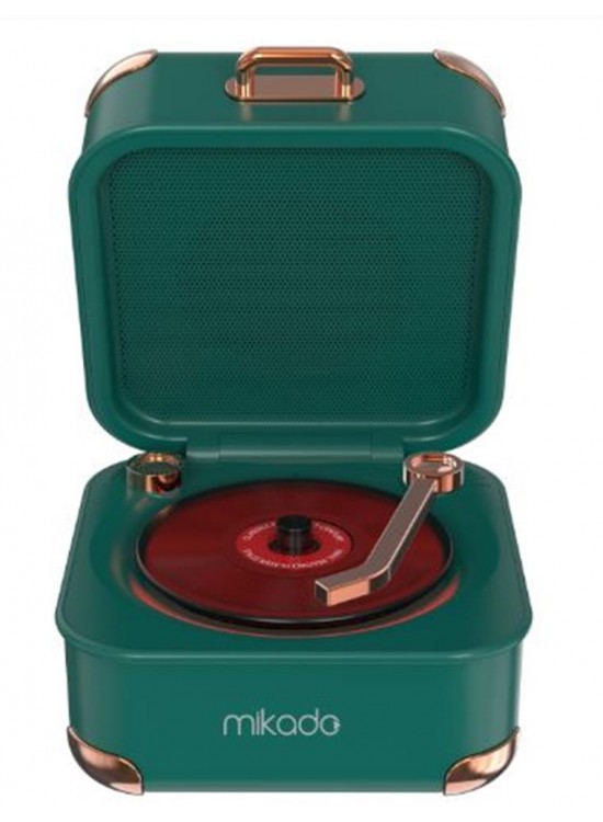 Mikado MD-62BT 5W 1200mAh Yeşil TF Kart + Bluetooth Destekli Klasik Retro Müzik Kutusu