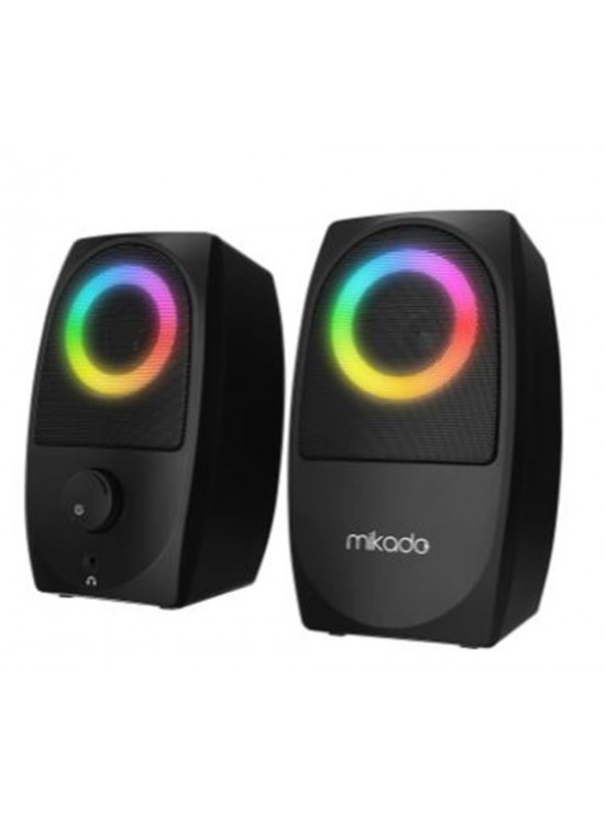 Mikado MD-90R 2.0 5W - 2 Siyah Bluetooth RGB 2.0 Gaming Speaker Mikado MD-90R 2.0 5W - 2 Siyah Bluetooth RGB 2.0 Gaming Speaker
