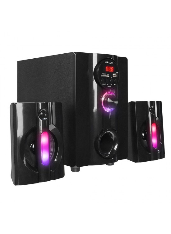 Mikado MD-95BT 2+1 20W Siyah Multimedya FM-BT-SD-USB Speaker Hoparlör Kumandalı