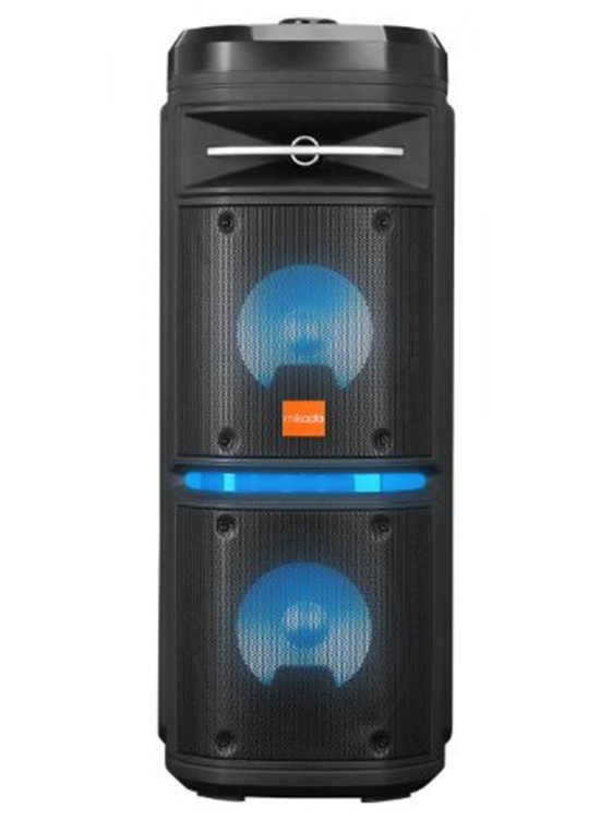 Mikado MD-BT107 30W USB-BT-TF-TWS Led Işıklı Kablosuz Mikrofonlu Toplantı-Parti Kule Hoparlör