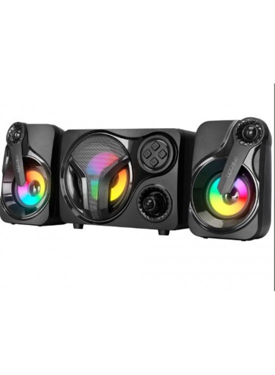 Mikado MD-BT28 5W+3W×2 BT,TF Card,USB, FM Radyo Siyah Led Işıklı Speaker Mikado MD-BT28 5W+3W×2 BT,TF Card,USB, FM Radyo Siyah Led Işıklı Speaker