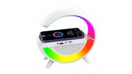 Mikado MD-G111 Beyaz 10W 1800mAh BT-TF-USB-15W Wireless Şarj RGB Işıklı Speaker Mikado MD-G111 Beyaz 10W 1800mAh BT-TF-USB-15W Wireless Şarj RGB Işıklı Speaker