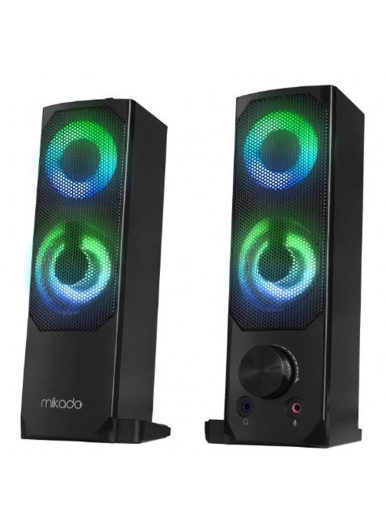 Mikado MD-S102 2.0 3Wx2CH RGB Ledli Siyah USB Soundbar Speaker Hoparlör