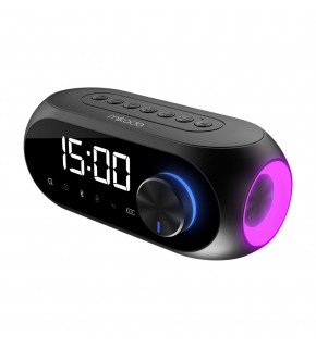 Mikado MD-W7 1200mAh 5W Siyah Bluetooth-Aux-Derece-Usb-FM Double Alarmlı Saat Speaker Speaker