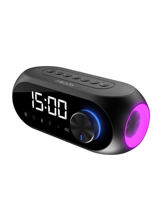 Mikado MD-W7 1200mAh 5W Siyah Bluetooth-Aux-Derece-Usb-FM Double Alarmlı Saat Speaker Speaker Mikado MD-W7 1200mAh 5W Siyah Bluetooth-Aux-Derece-Usb-FM Double Alarmlı Saat Speaker Speaker