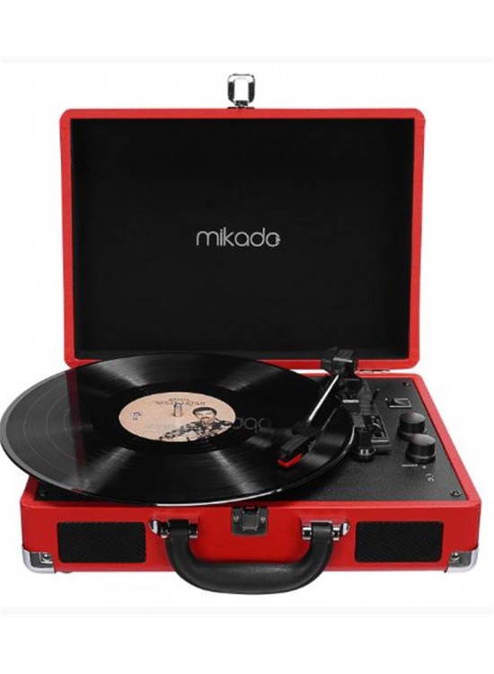 Mikado Nostalgia MN-P317 Kırmızı Pikap+Rca+Bluetooth Destekli Müzik Kutusu