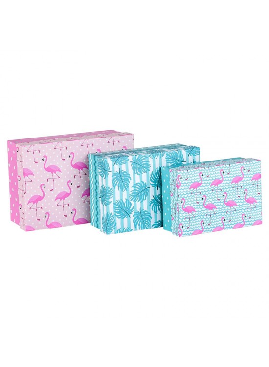 Mikro 4225 St. 3 Lü Küçük Kutu Seti Flamingo