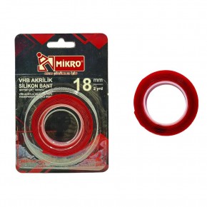 Mikro Akrilik Bant 18Mmx2Mt 12 Li St. Vhb-500