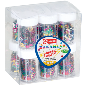 Mikro Elişi Pulu Boncuk Rakam GG1208-R (1 Adet)