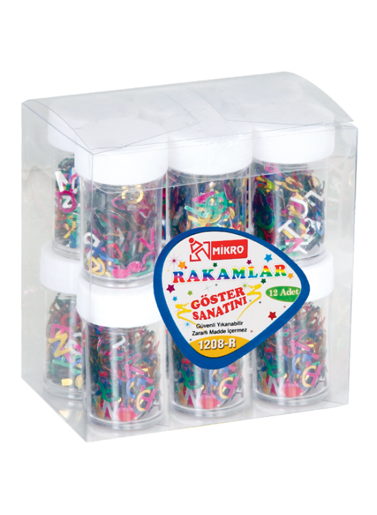Mikro Elişi Pulu Boncuk Rakam GG1208-R (1 Adet)