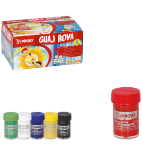 Mikro Guaj Boya Şişe 6 Renk 15 ML GJ-06