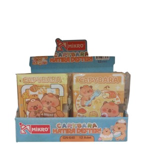 Mikro Hatıra Defteri  Kilitli Capybara St. GN-640 (1 Adet)