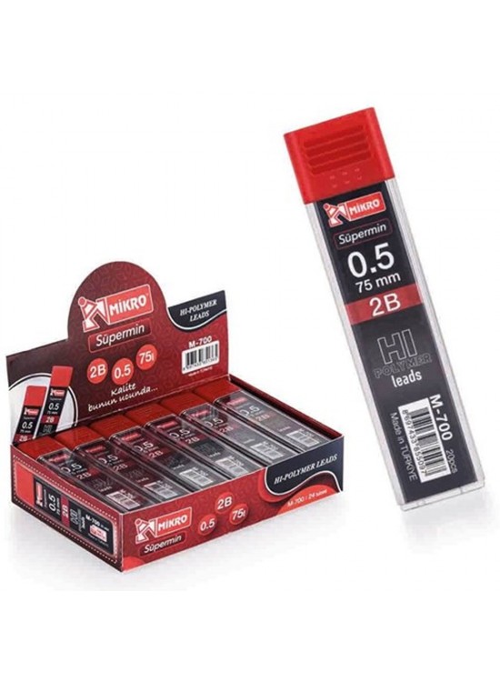Mikro Kalem Ucu (Min) 75 MM 2B 0.5 MM M-700 (1 Adet) Mikro Kalem Ucu (Min) 75 MM 2B 0.5 MM M-700 (1 Adet)