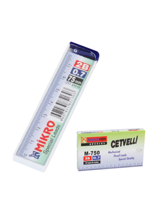 Mikro Min Cetvelli 2B 75 MM 0.7 MM M-750 (1 Adet) Mikro Min Cetvelli 2B 75 MM 0.7 MM M-750 (1 Adet)