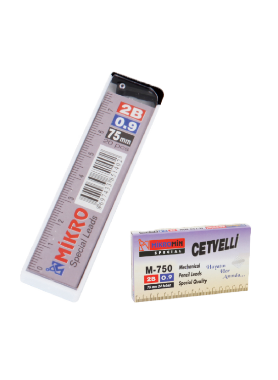 Mikro Min Cetvelli 2B 75 MM 0.9 MM M-750 (1 Adet)