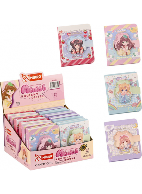 Mikro Not Defteri Minish Candy Gırl Squıshy Mini 128 YP MİNİ-10 (1 Adet)