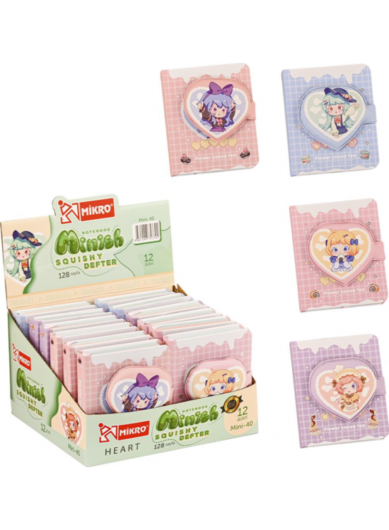 Mikro Not Defteri Minish Heart Squıshy Mini 128 YP MİNİ-40 (1 Adet)