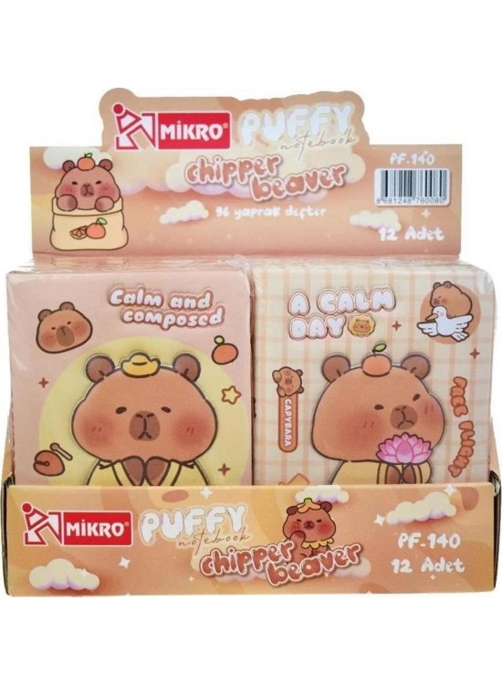 Mikro Not Defteri Puffy Cıpper Beaver Pf-140 (1 Adet)