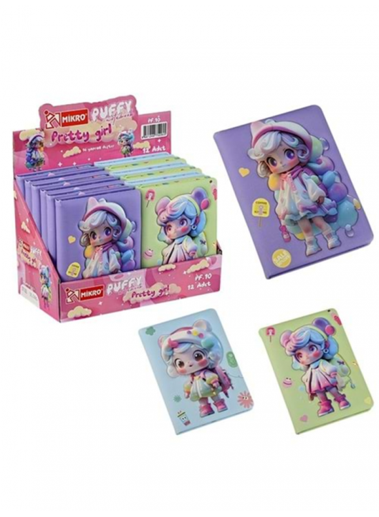 Mikro Not Defteri Puffy Pretty Gırl Pf-10
