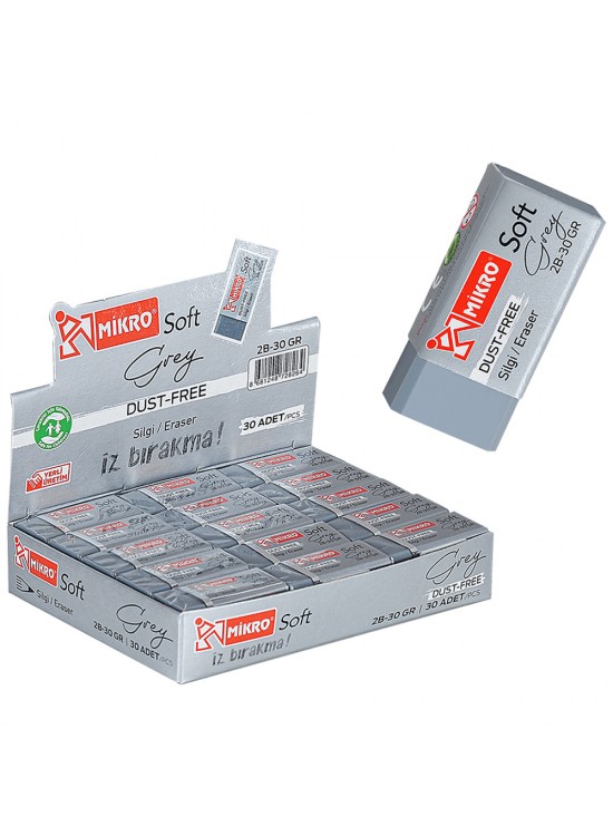 Mikro Silgi Gri 2B-30GR (1 Adet)