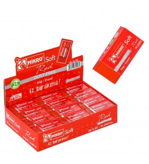 Mikro Silgi Soft Kırmızı 2B-24RD