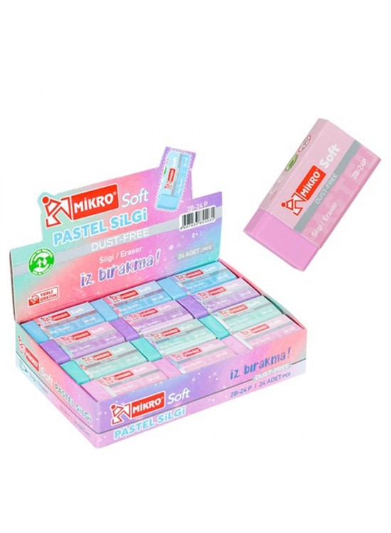 Mikro Silgi Soft Pastel 2B-24P