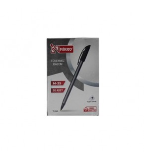 Mikro Tükenmez Kalem Siyah M-25 (1 Adet)