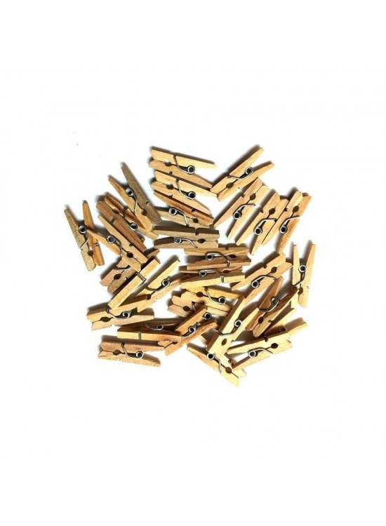 Mileo Ahşap Mandal 25 MM Naturel 1826
