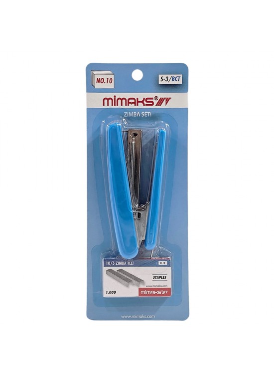 Mimaks Zımba & No: 10 Tel Set -Turkuaz S-3/BCT Mimaks Zımba & No: 10 Tel Set -Turkuaz S-3/BCT