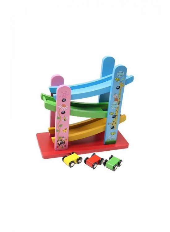 Minyatür Ahşap Araç Pisti 3 Katlı
