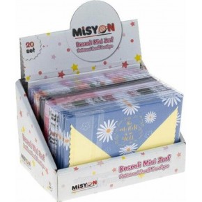 Misyon Desenli Mini Zarf Takım 5 Li Set A-2