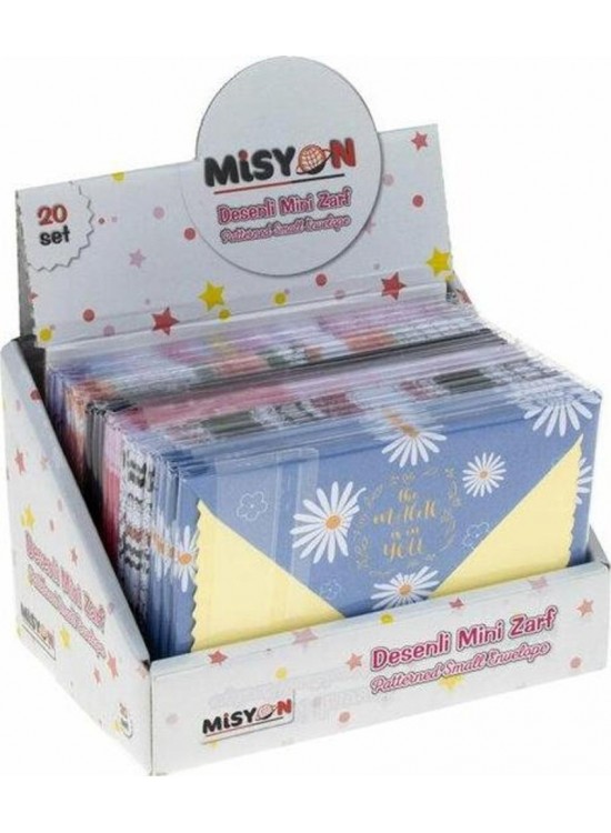 Misyon Desenli Mini Zarf Takım 5 Li Set A-2