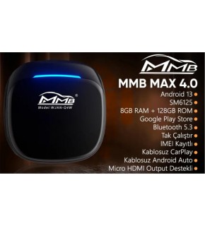 MMB WJAN-Q4W-HD MAX 4.0 Android 13, 8+128GB, HDMI Output  Kablosuz-Wireless CarPlay