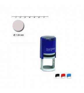 Mobi Stamps Yuvarlak Kaşe Printer Otomatik 24 MM Kırmızı-Mavi-Siyah R 24