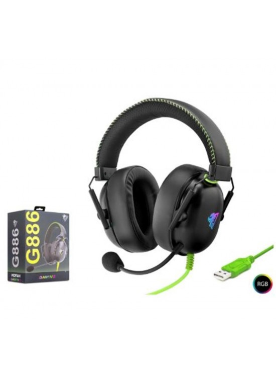 MOFAN G886 USB RGB 7.1 Surround Over-Ear Mikrofonlu Gaming Kulaklık Siyah MOFAN G886 USB RGB 7.1 Surround Over-Ear Mikrofonlu Gaming Kulaklık Siyah