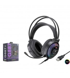 MOFAN G887 USB RGB 7.1 Surround Over-Ear Mikrofonlu Gaming Kulaklık Siyah