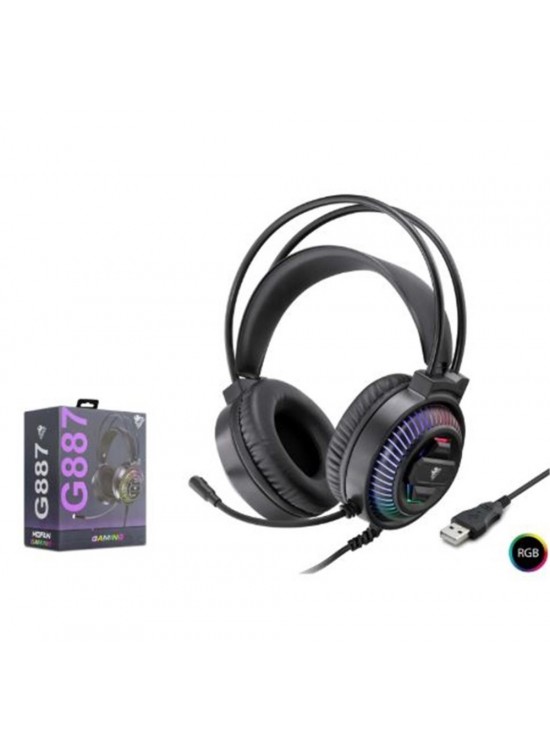 MOFAN G887 USB RGB 7.1 Surround Over-Ear Mikrofonlu Gaming Kulaklık Siyah MOFAN G887 USB RGB 7.1 Surround Over-Ear Mikrofonlu Gaming Kulaklık Siyah