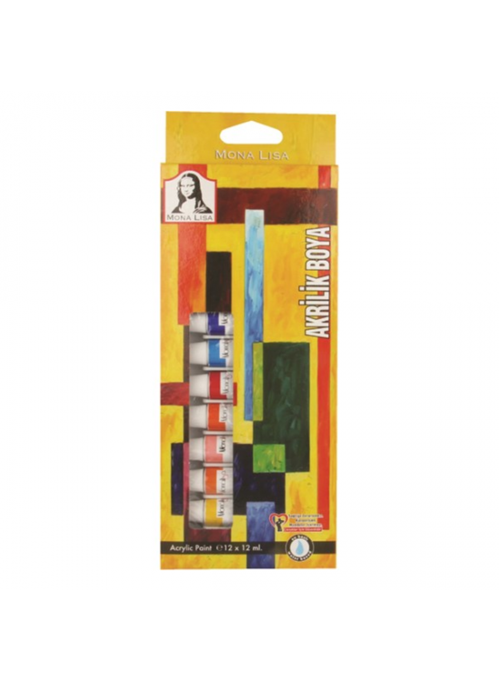 Mona Lisa Akrilik Boya Tüp 12 Lİ 12 ML SD125