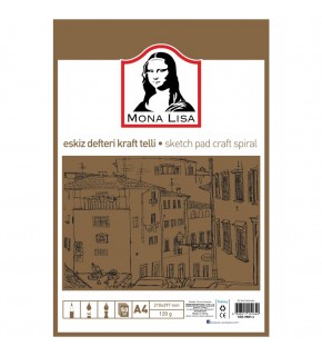 Mona Lisa Eskiz Defteri Telli Kraft A4 100 GR 50 YP MN01-4