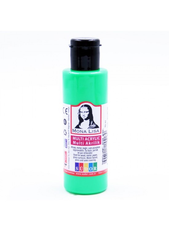 Mona Lisa Multi Akrilik 70 ML Fosforlu Yeşil SD160-08 (1 Adet)