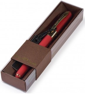 Monaco Tükenmez Kalem Mavi 0.5 MM Kutulu Kırmızı Gövde Kahve Kutu 20-0125/041