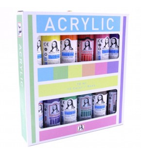 Mona Lisa Akrilik Boya 12x70 ML Set Bulut Mavi