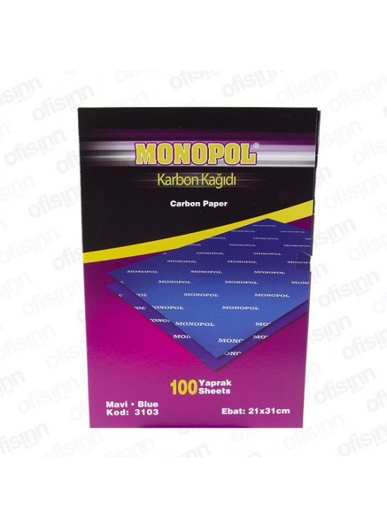 Monopol Karbon Kağıdı A4 Mavi 3103 (1 Adet) Monopol Karbon Kağıdı A4 Mavi 3103 (1 Adet)