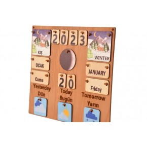Montesorri Takvimi Türkçe - İngilizce