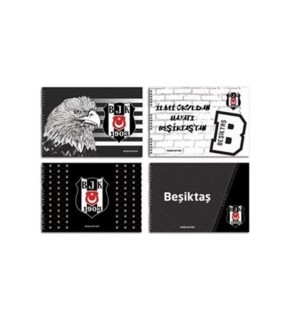 Mor Hazır Kaplık Defter Kabı Beşiktaş PP Metalize A4 (1 Adet)