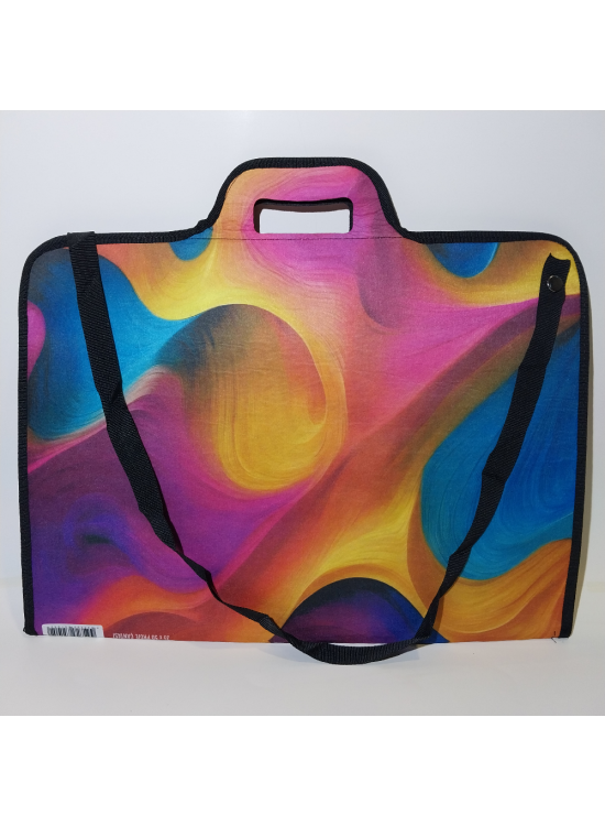 Mor Mavi Kumaş Proje Çantası 35X50