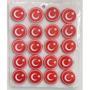 Mor Rozet Ay Yıldız (1 Adet)