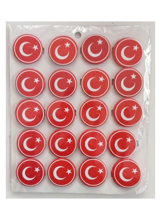 Mor Rozet Ay Yıldız (1 Adet) Mor Rozet Ay Yıldız (1 Adet)