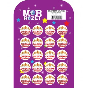 Mor Rozet Çalışkan Öğrenci (1 Adet)